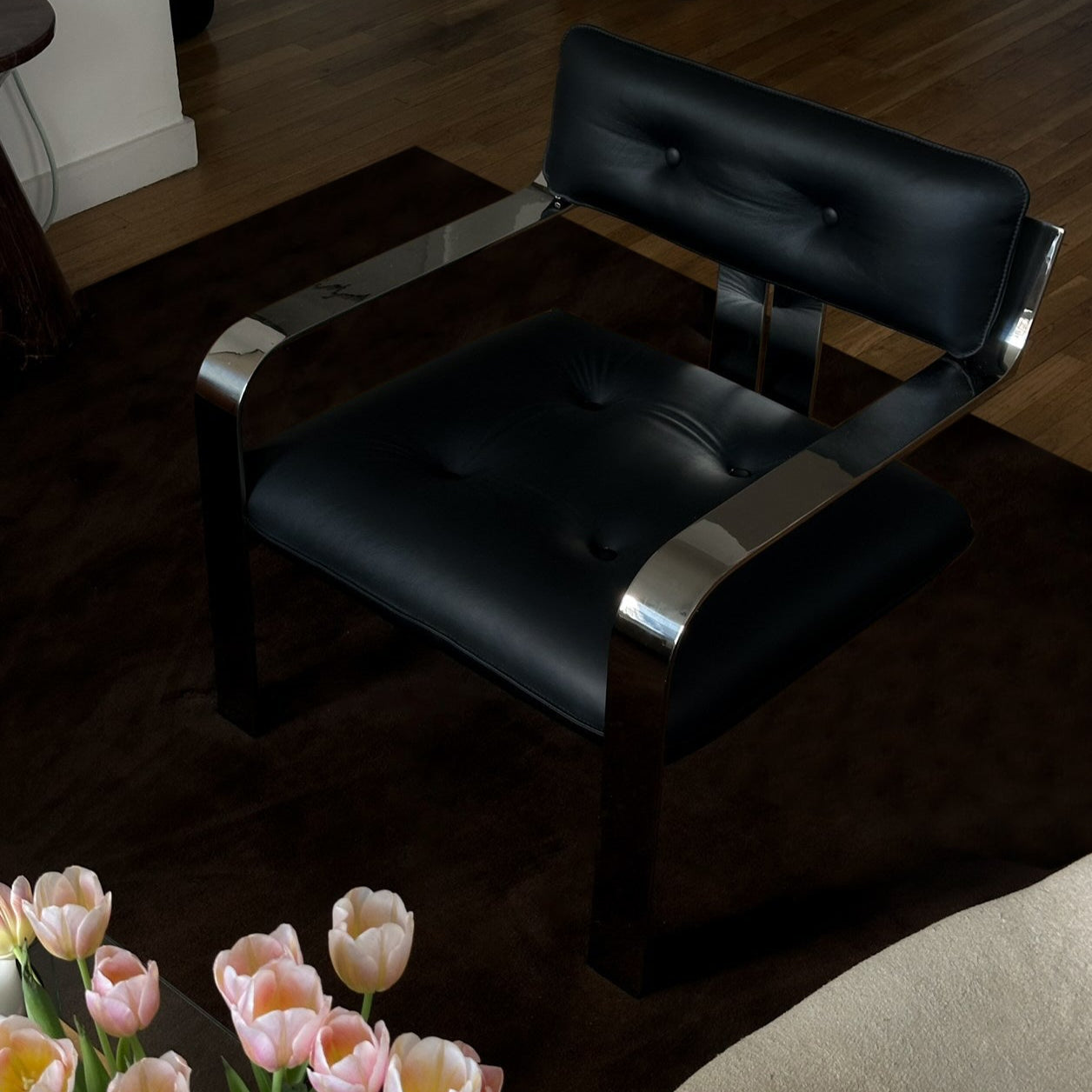 Chaise n°1 - Cuir noir